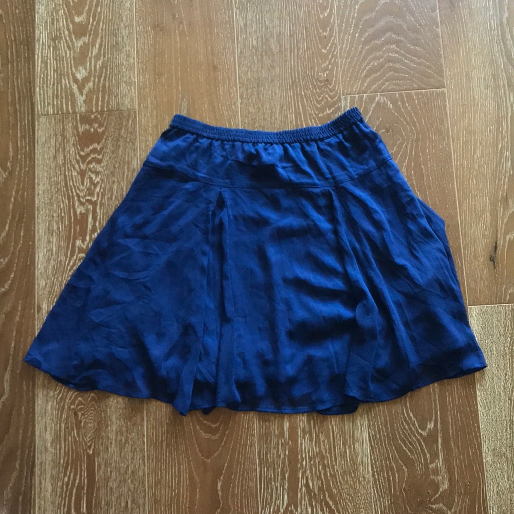 Navy blue knee length skirt
